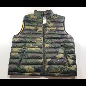 POLO RALPH LAUREN CAMO VEST XL $170 DS PACKABLE DOWN PUFFER WATER REPELLENT NWT